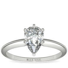 Classic Six-Prong Solitaire Engagement Ring in 18k White Gold